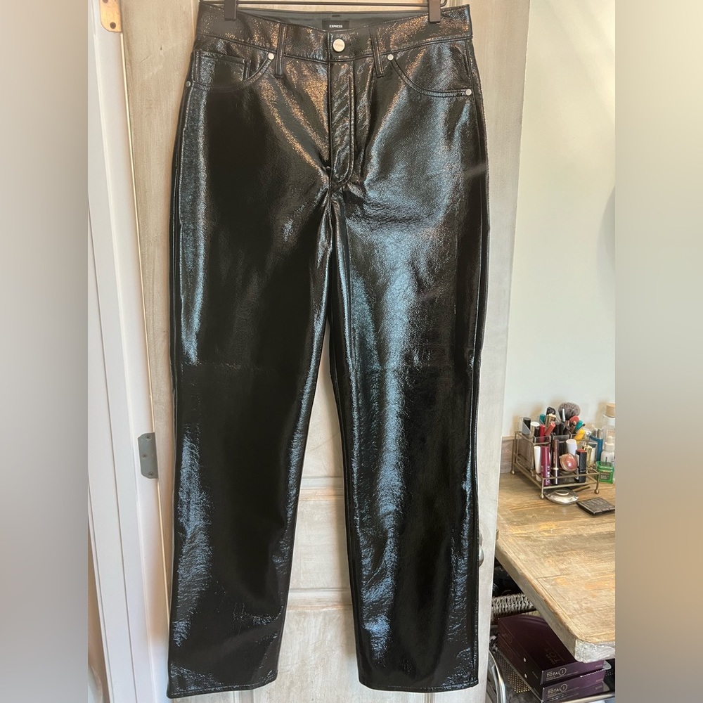 Express faux shiny leather pants - never worn